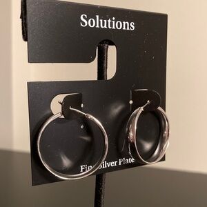 Solutions Silver Plated Hoop Earrings